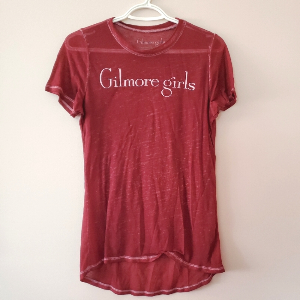 Gilmore Girls - Wine color burnout tee